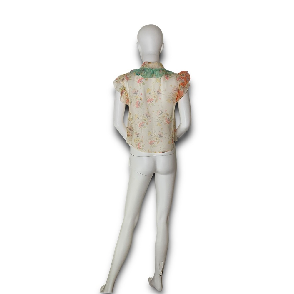 Christoper Kane SS18 Ruffle Floral Button Down - Picture 10 of 12